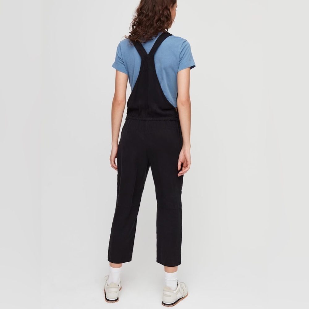 Aritzia Wilfred Free Black Valletta Overalls Cropped Size XXS Women’s - Picture 2 of 16